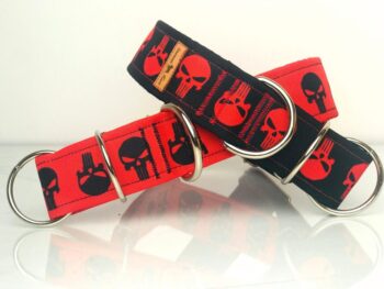 Punisher czarny , punisher czerwony półzacisk 4 cm